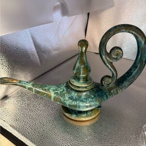 Vintage Decorative Green Genie Lamp